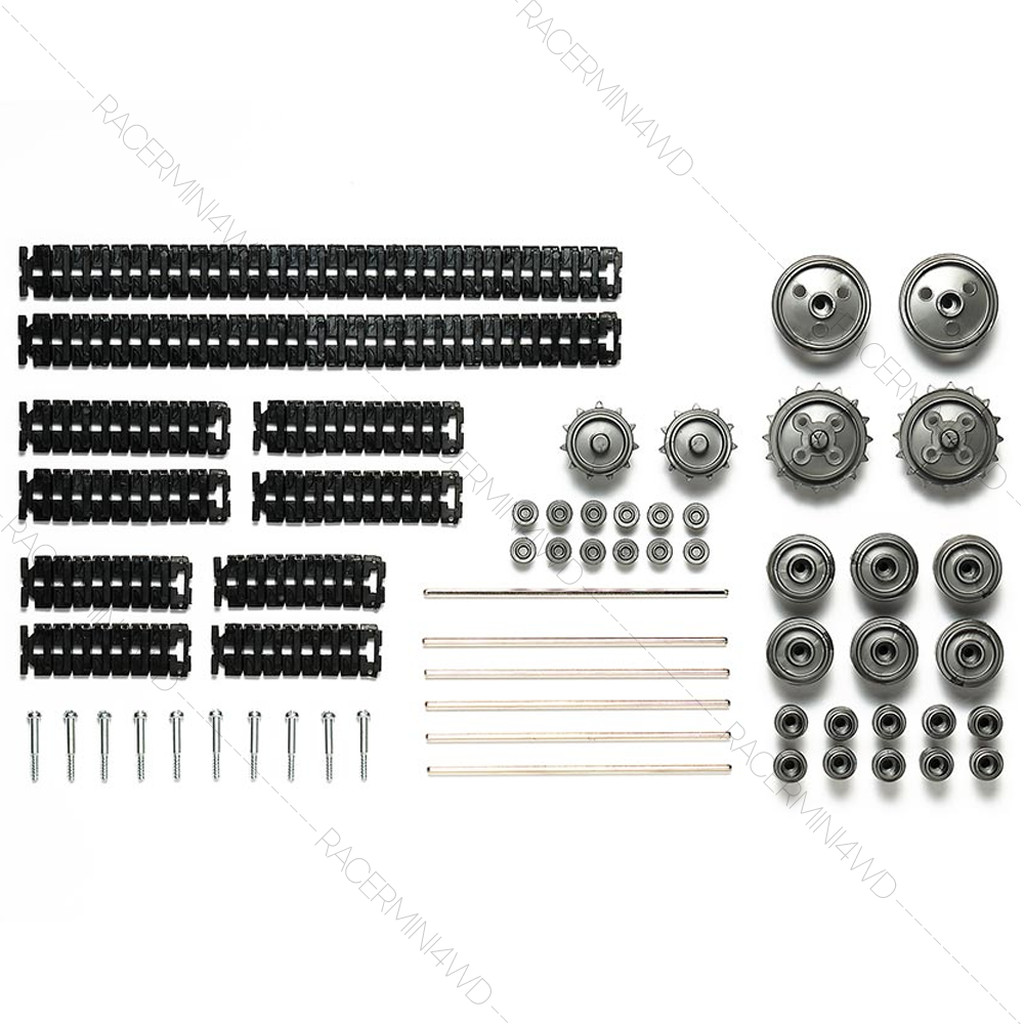 TAMIYA 69917 Track & Wheel Set (Black/Metallic Gray) ของเล่นทามิย่าแท้