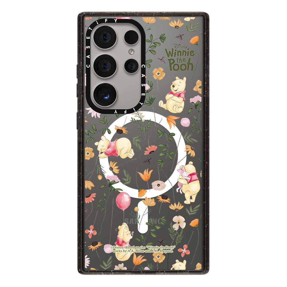 SAMSUNG Casetifywinnie the PoohSamsung Galaxy S24 Ultra S22 S23 Ultraเคสโทรศัพท์แกะสลักแฟชั่นแม่เหล็กผลดึงดูดอะคริลิคปลอกกันกระแทกฝาครอบป้องกัน