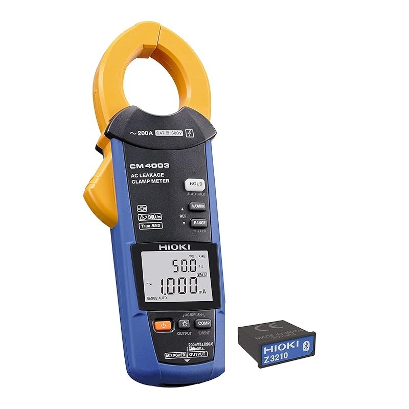 Hioki CM4003-90 AC Leakage Clamp Meter + Z3210 Bluetooth Wireless Adapter — 0.06 mA Sensitivity, Ext