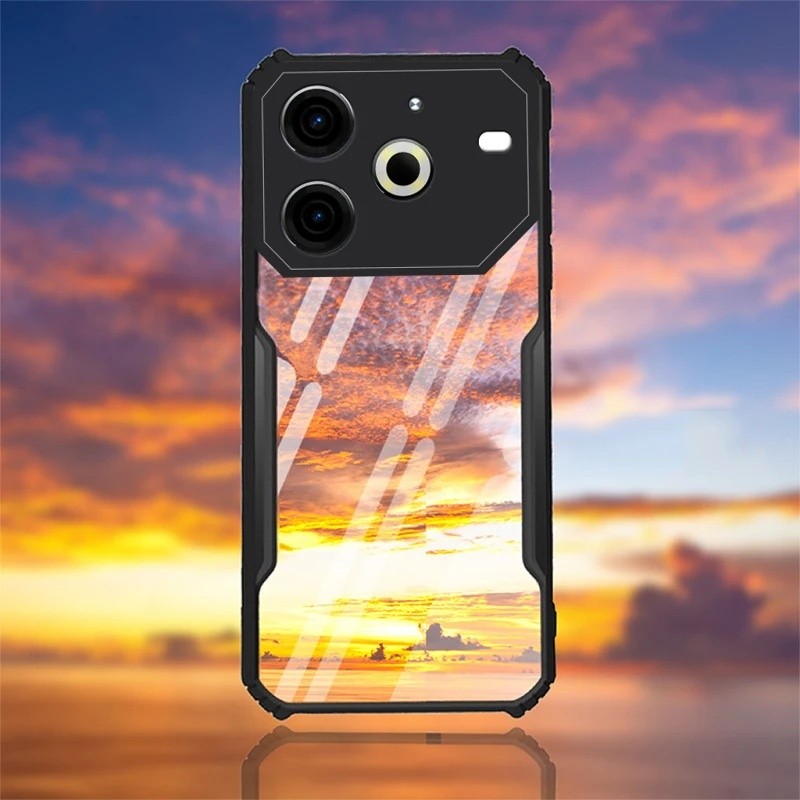 [คลังสินค้าพร้อม] สําหรับ Tecno Pova 6 Neo ปลอกอะคริลิคใส Heavy Duty ฝาหลังสําหรับ Tecno Pova 6 5 4 Pro Neo 3 2 กรณีเกราะกันกระแทก Coque