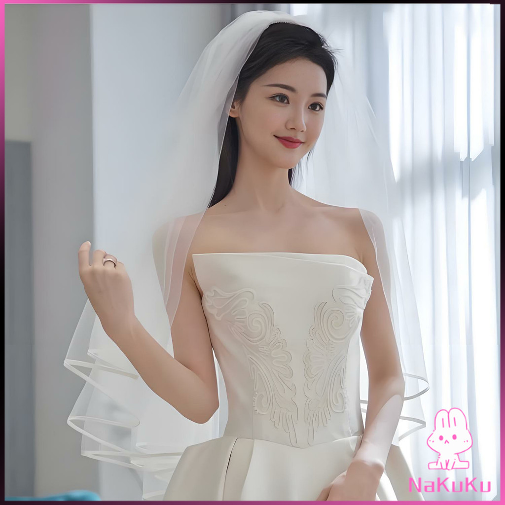 NKK ผ้าคลุมเจ้าสาว งานแต่งงาน  ปาร์ตี้สละโสด ชุดธีมเจ้าสาว bridal veil