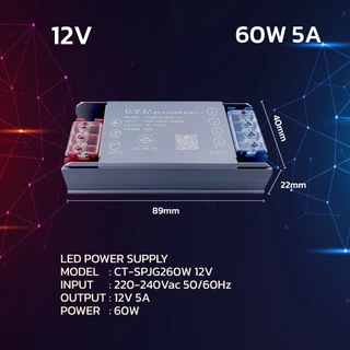 หม้อแปลง พาวเวอร์ซัพพลาย12V 24V 60W 100W 200W 300W 400W Switching LED Power Supplyต่อไฟเส้นเท่านั้น