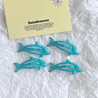 สีเขียว Dolphin BB คลิปหน้าผาก Bangs Hairpin ผมด้านข้าง Headwear อุปกรณ์เสริมผม 1/3 ชิ้น