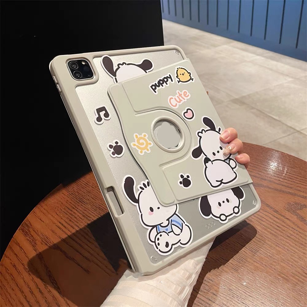 เคสฝาพับ หมุนได้360องศา case Samsung Tab A9 Plus /Tab A7 lite/Tab S6 lite/Tab S9 FE S9FE หลังโปร่งใส มีช่องใส่ปากกา