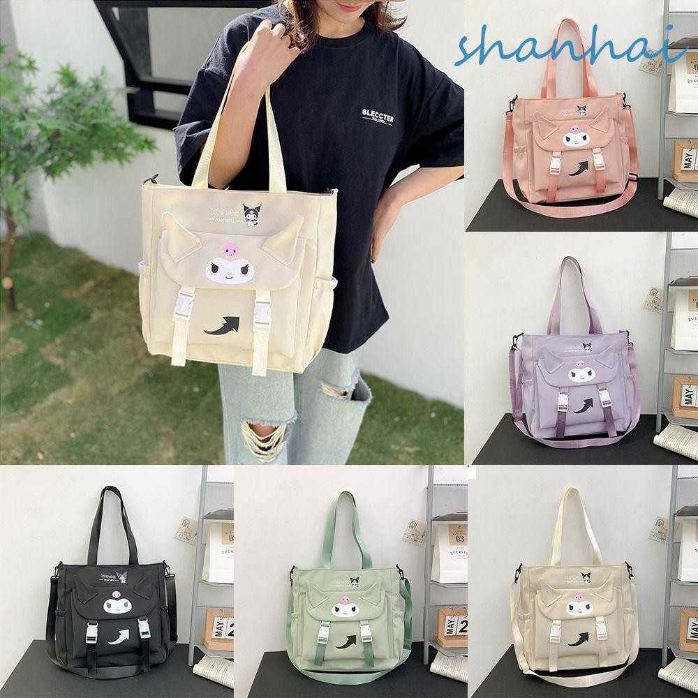 Shanhai กระเป๋าถือ กระเป๋าสะพายไหล่ ลายการ์ตูนคุโรมิ สไตล์เกาหลี จุของได้เยอะ สําหรับนักเรียนหญิง