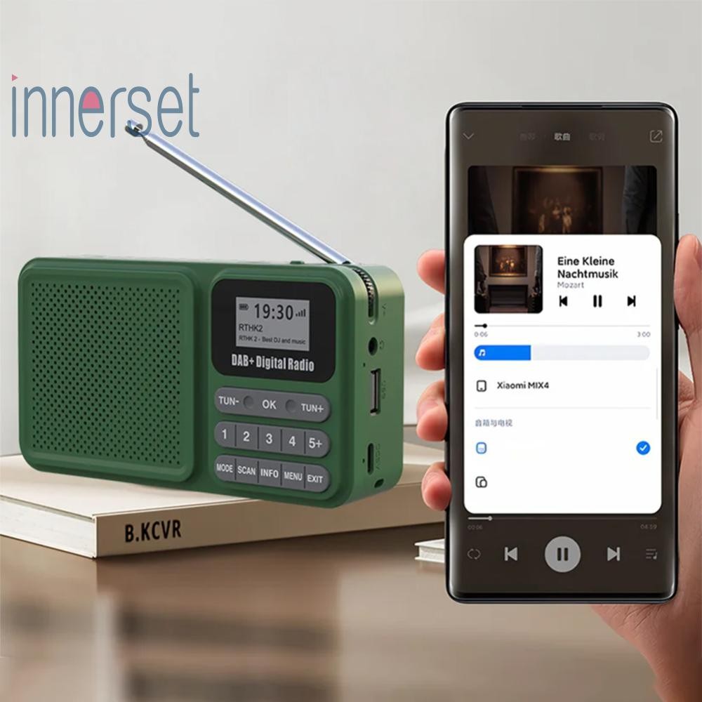 วิทยุดิจิตอล DAB+ แบบพกพา Bluetooth-Compatible Solar/Rechargable FM Radio [ชุดภายใน.th]