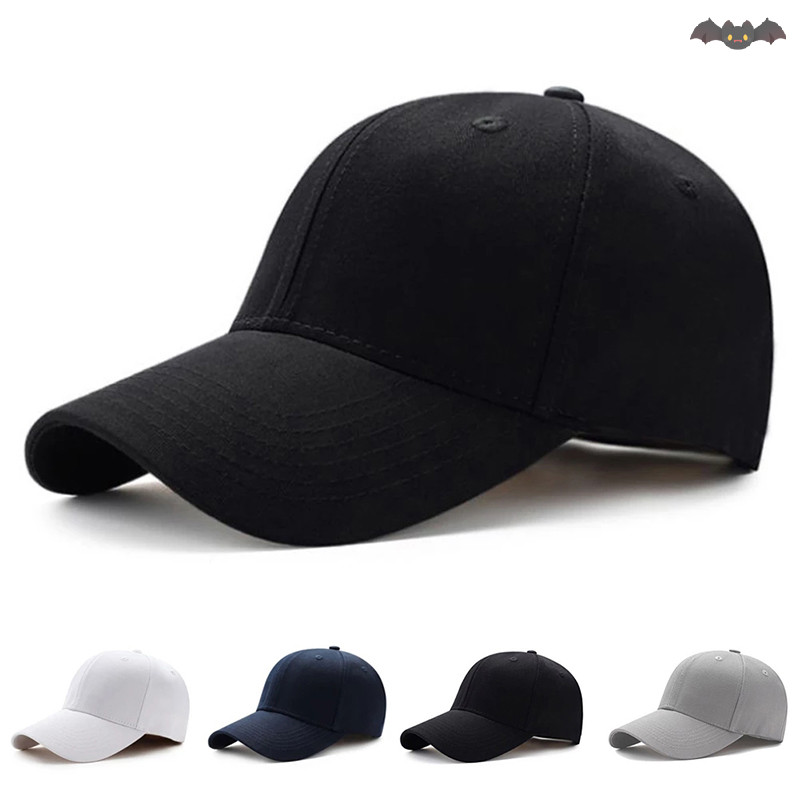 [PE] หมวก Unisex ธรรมดาโค้งหมวกบังแดดกลางแจ้งกันฝุ่นเบสบอลสีทึบแฟชั่นหมวกพักผ่อนแบบปรับได้ผู้ชายผู้หญิง TH