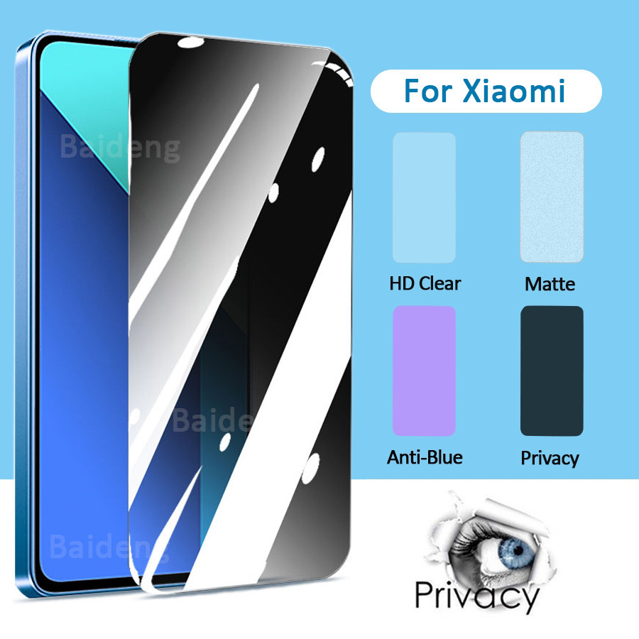 ฟิล์มกระจก ฟิล์มกันเสือก ฟิล์มด้าน สำหรับ Xiaomi Redmi Note 13 12 Pro+ Plus 14C A3 13C 11s 10s 12s 11 10 9 8 Pro 9s 12C 10C 5G 4G