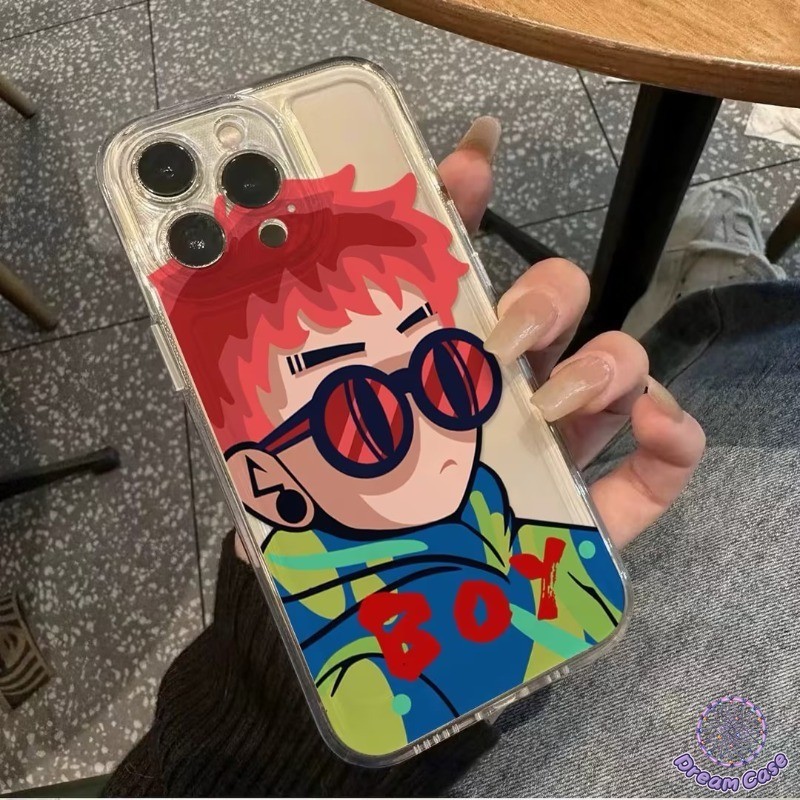 การ์ตูนเท่แว่นกันแดดหนุ่มสาวคู่นุ่มเคสสำหรับ Samsung A14 A06 A50 A13 A15 A34 A25 A54 A24 A05s A55 A03 A32 A02s A05 A52
