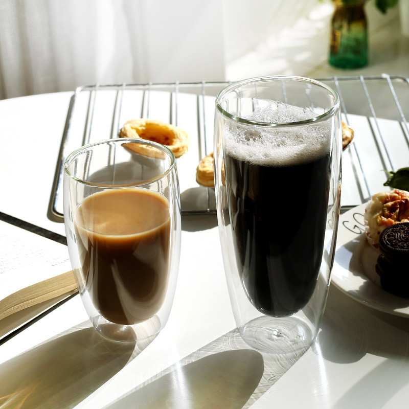 แก้วใสสองชั้น แก้วดับเบิ้ลเรเยอร์ สำหรับกาแฟ ชา น้ำผลไม้ #AB-0001 - รูปที่ 3