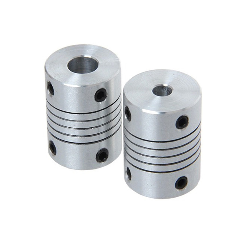 2pcs Stepper Motor อลูมิเนียม Z แกนยืดหยุ่นข้อต่อ Coupler ข้อต่อเพลา 5x8x25 มม.5 มม.* 8 มม.* 25 มม.