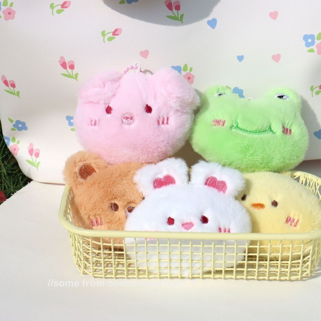 💖ในไทย💖พวงกุญแจ จี้ตุ๊กตาการ์ตูนสัตว์ กระต่าย น่ารัก นิ่ม