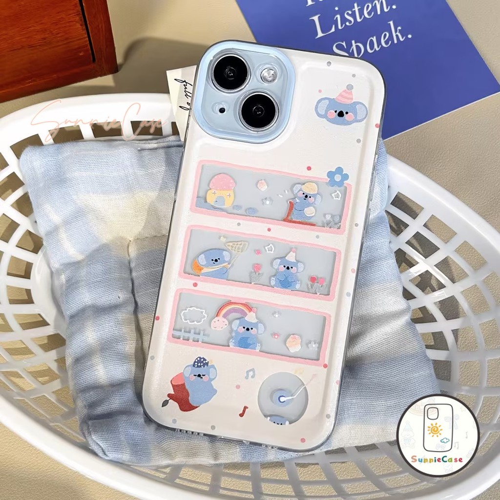 ช้างน่ารัก การ์ตูนหมี Redmi 10A 9A 13C 11 13 9 12 10C 12C 9T 9C NFC A2 A19 12 8 11S 10 Pro POCO M3 ความหรูหรา คู่ เคส - รูปที่ 6