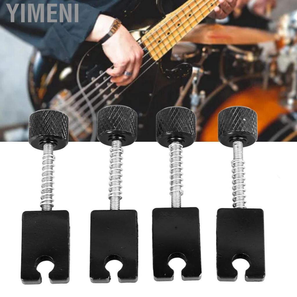 Yimeni 4 ชิ้น Electric Bass Saddle Headless Metal Tuning String Bridge ร้อน