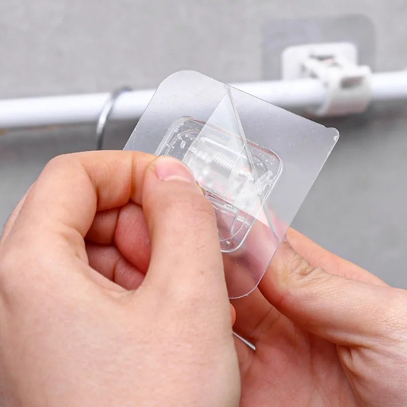 แนะนำ ผ้าม่าน 2/4/6 ชิ้น ตะขอแขวนผ้าม่านแบบมีกาวในตัว / ที่ยึดราวแขวนผ้าม่านห้องอาบน้ำแบบไม่มีตะปู / ที่ยึดสำหรับแขวนผนัง ราคาพิเศษ มีเก็บเงินปลายทาง