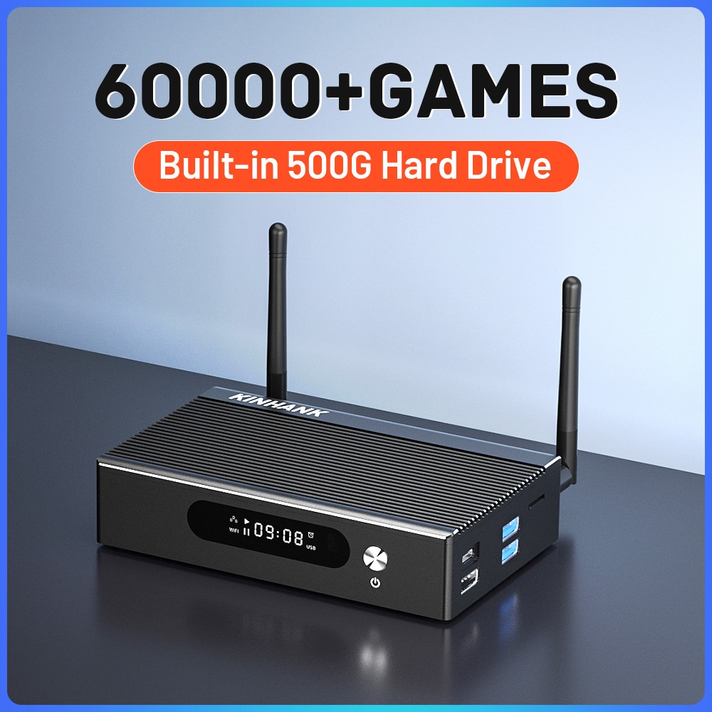 Yเครื่องเล่นวิดีโอเกมย้อนยุคซุปเปอร์คอนโซล X3โปรในตัว500G HDD 60000 + เกมคลาสสิกสำหรับ ss/mame/cd 4K
