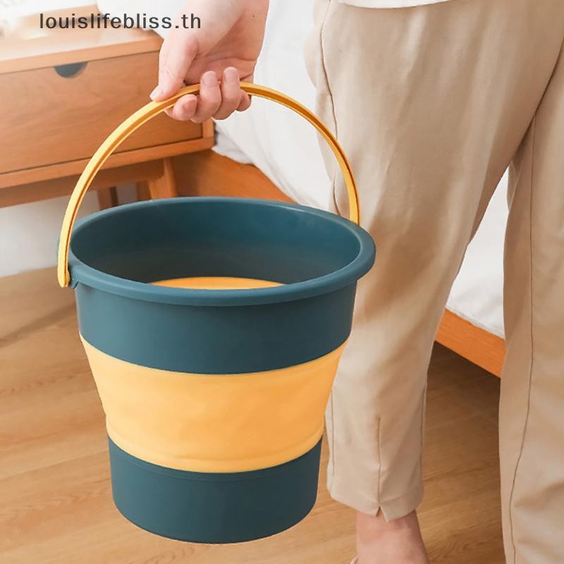 Louislifebliss ถังพับแบบพกพา al ถังซิลิโคนหนา Outdoor Camping ล้างรถตกปลาเครื่องมือห้องน้ําใหม่