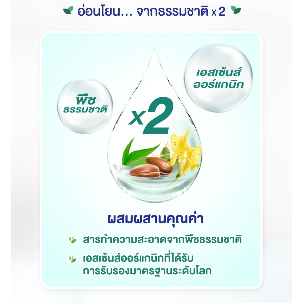 แพ็ค 6 สุดคุ้ม Babi Mild สบู่เหลว อาบน้ำเด็ก ทารกแรกเกิด เบบี้มายด์ ไบโอแกนิค สีเขียว ถุงเติม รีฟิล 350 ml 6 ถุง - รูปที่ 2