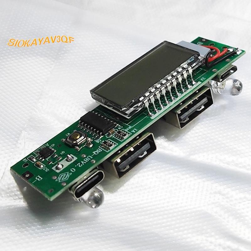 บอร์ดพลังงานมือถือ LED Dual USB 5V 2.4A แผงวงจร Micro/Type-C USB Power Bank 18650 โมดูลชาร์จ