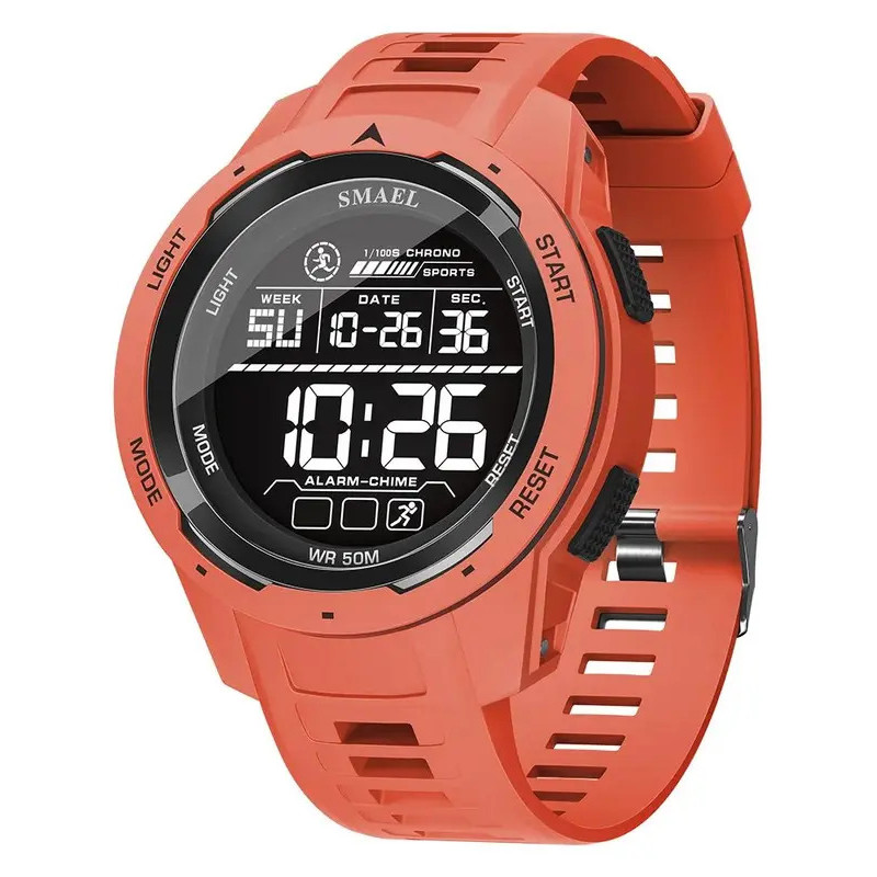 SMAEL ยี่ห้อผู้ชาย Electronics นาฬิกากีฬากลางแจ้งกันน้ํา Big Dial Digital LED Alarm นาฬิกาดิจิตอล 81