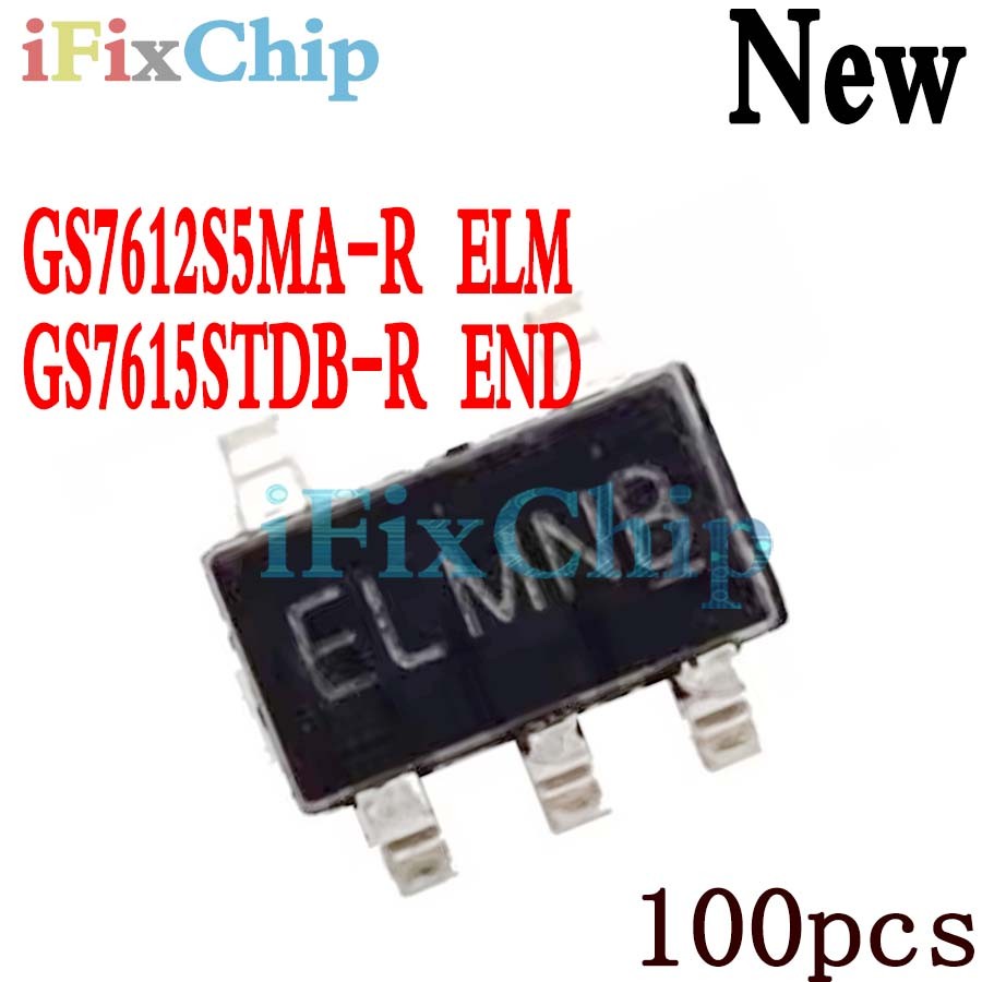 100 ชิ้น GS7615STDB-R ENDBB END GS7612S5MA-R ELMNC ELM SOT23-5