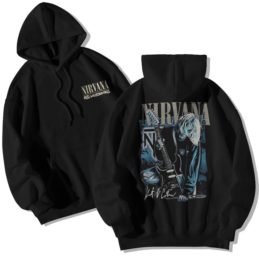 เสื้อแจ็คเก็ตเสื้อกันหนาวมีฮู้ดผู้ชายผู้หญิง Nirvana Nevermind Fleece 240 Sablon Premium M-XXLSIZE S-5XL