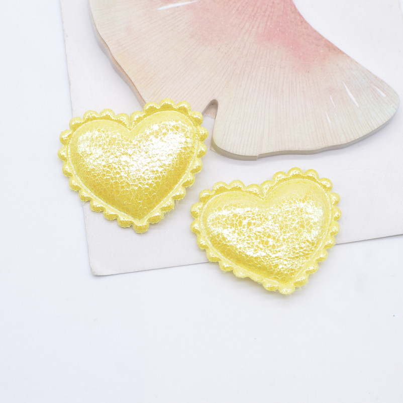40 ชิ้น 38*32 มม.Glitter Heart Applique เบาะแพทช์สําหรับเสื้อผ้าหมวกหัตถกรรมอุปกรณ์เย็บผ้า DIY Headwear คลิปผมโบว์ตกแต่ง - รูปที่ 6