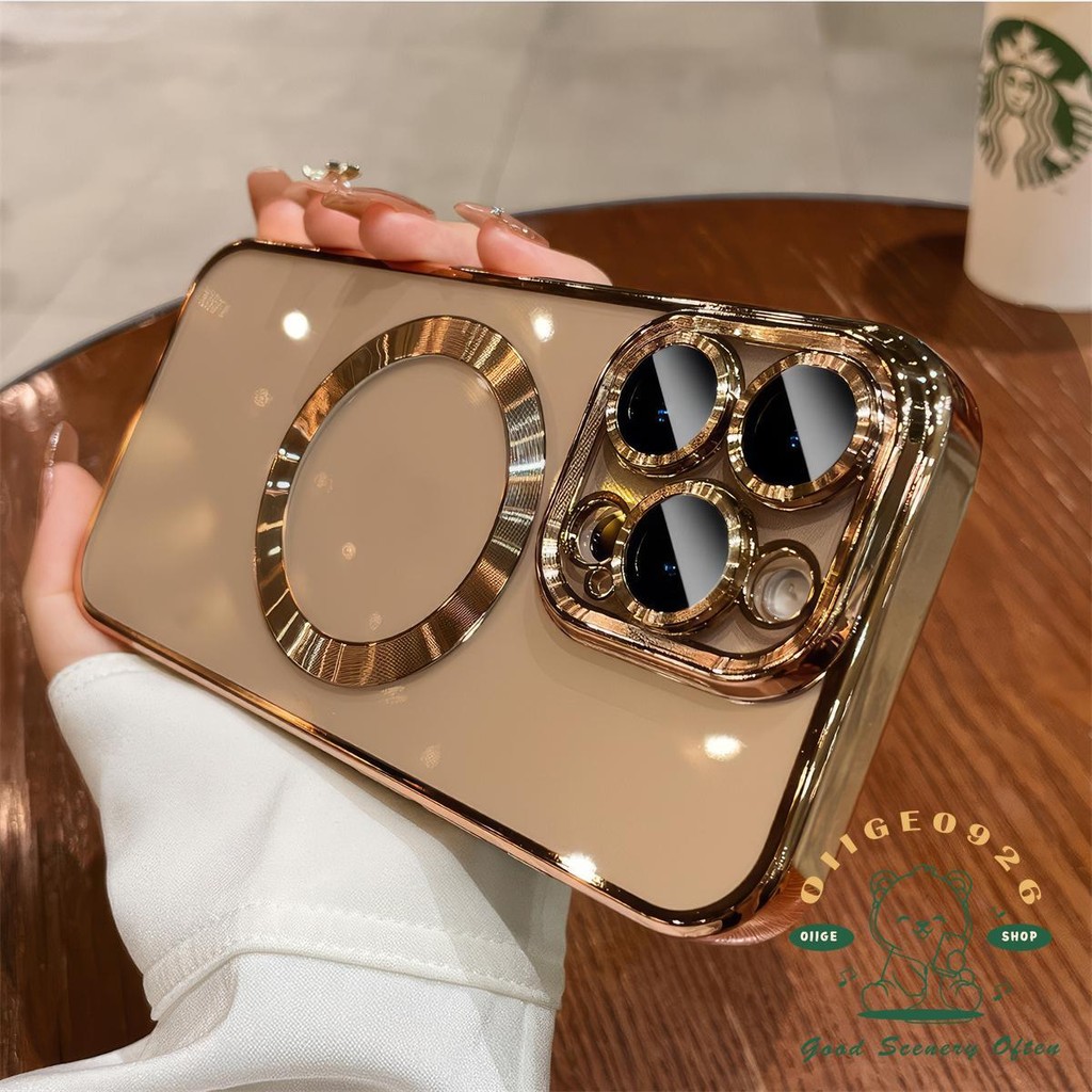 เคส iphone16 desert ชุบ magnetici เคสโทรศัพท์ iphone16 Pro Max 15 14 13 12 11 เคสสําหรับ iPhone เคสซิลิโคนนิ่ม TPU กันกระแทก