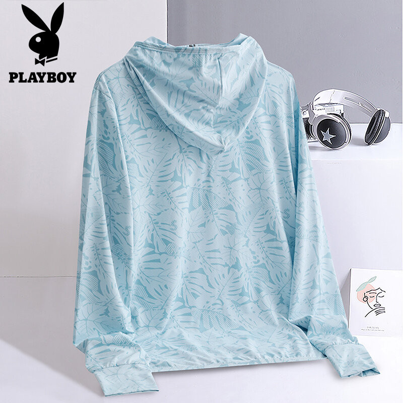 Playboy Maple Leaf Sun-protective Summer UV Sunscreen Clothing for Men and Women Thin Breathable ราคา ถูกที่สุด ดีลบีเคเค แกลเลอรีภาพที่ 7