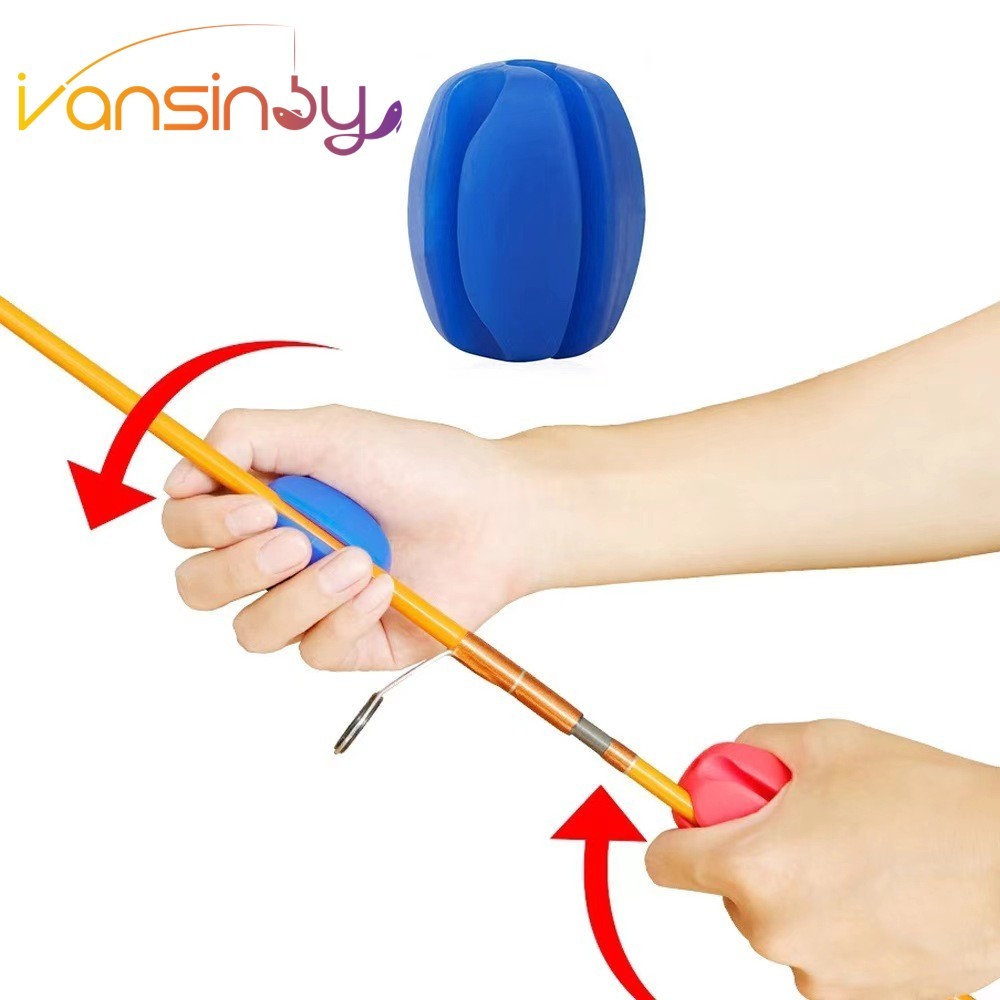 เบ็ดตกปลาแบบพกพา Fixed Ball, Fishing Pole Binding Clip Fishing Rod Ball Skinny Tie อุปกรณ์ตกปลาลื่นยืด Rod Tie Fixing Pole W