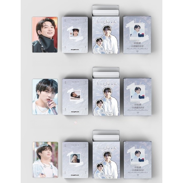50-124pcs BT-S Jung Kook เลเซอร์โฮโลแกรม Lomo การ์ด 11th Anniversary 2024 FESTA โปสการ์ด JIMIN MUSE 