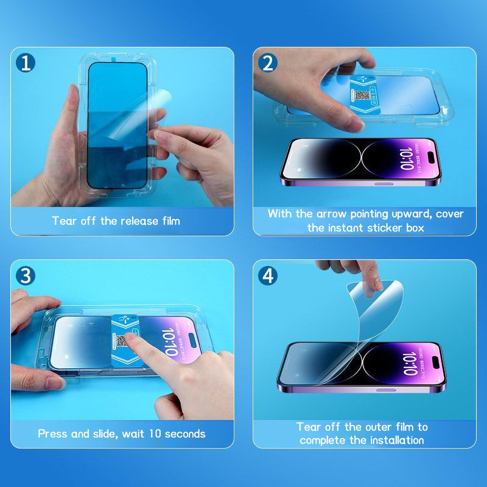 ฟิล์มกระจกติดง่าย for Redmi 14C 13C 12C A3 9A 10C Note 13 11 Pro 12ฟิล์มใสกันรอย Xiaomi 11T Pro 14 - รูปที่ 3