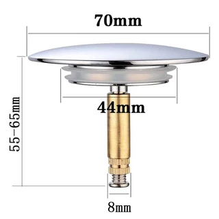 GRAN 1 ชิ้นปลั๊กอ่างอาบน้ํา, ปรับ Pop Up Waste Stopper Bath Stopper, 70 มม.ทองเหลืองเท่านั้นซีลแบนห้องน้ําท่อระบายน้ํากรอง
