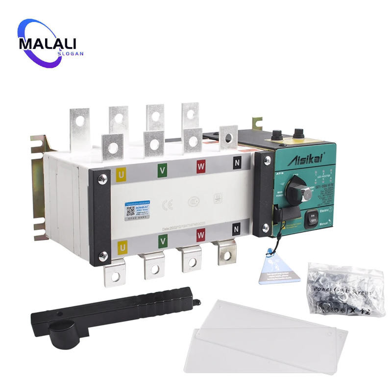 Factory Outlet Aisikai 250A 300A 4P ATS Dual Power สวิตช์โอนอัตโนมัติ AC220V เฟสเดียว 3 เฟสบอร์ดควบคุมชิ้นส่วนเครื่องกําเนิดไฟฟ้าดีเซล