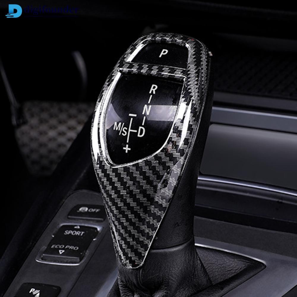 Digifounder รถคาร์บอนไฟเบอร์เนื้อเกียร์ Shift แผงกรอบหัวเกียร์สําหรับ BMW F30 F10 F15 F07 F20 F21 F2