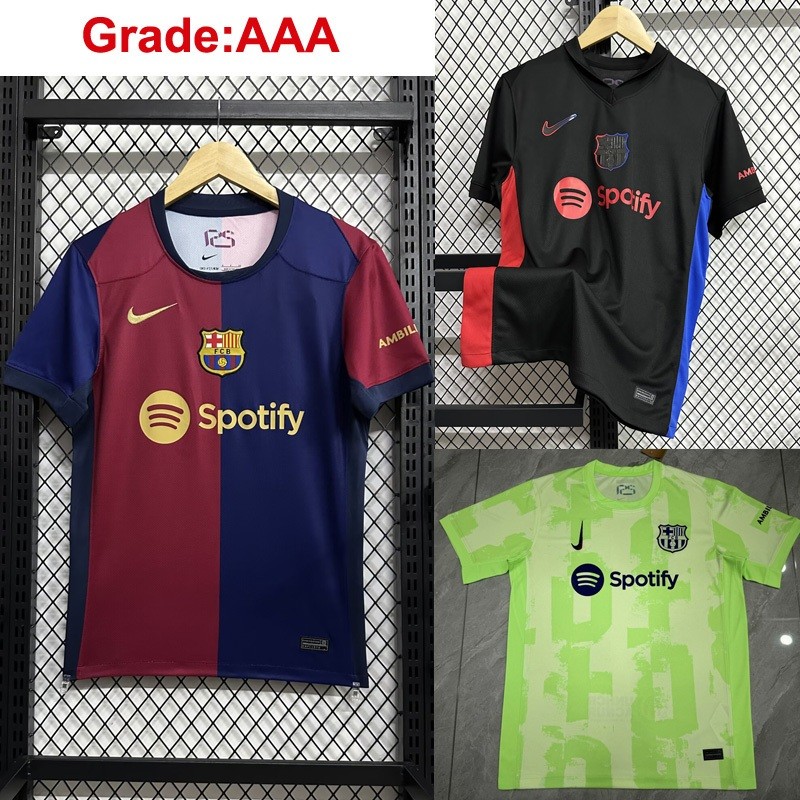 เสื้อบาร์เซโลน่า 24/25 เสื้อฟุตบอลเหย้า/เยือน/ที่สาม 2024 2025