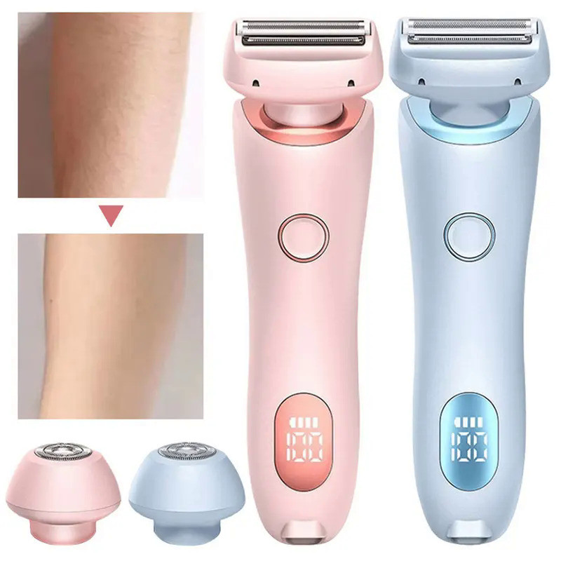 Bikini Trimmer for Women Waterproof Body Hair Trimmer Rechargeable Electric Razor 2 in 1 for Pubic L