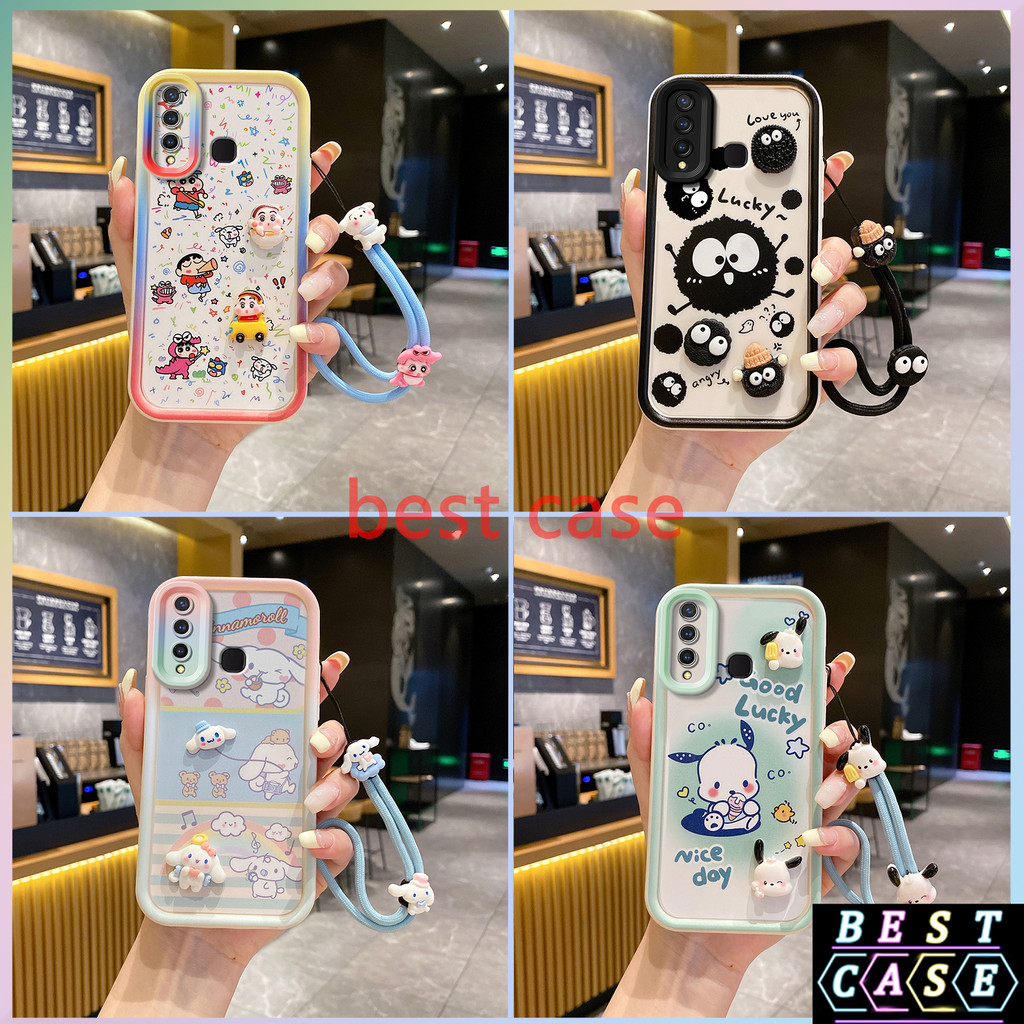 เคส Vivo Y19 เคส Cinnamoroll และ ‌Hello Kitty ลายการ์ตูนสามมิติรูปตุ๊กตาเคสโทรศัพท์นุ่มน่ารัก XX-TYGZ