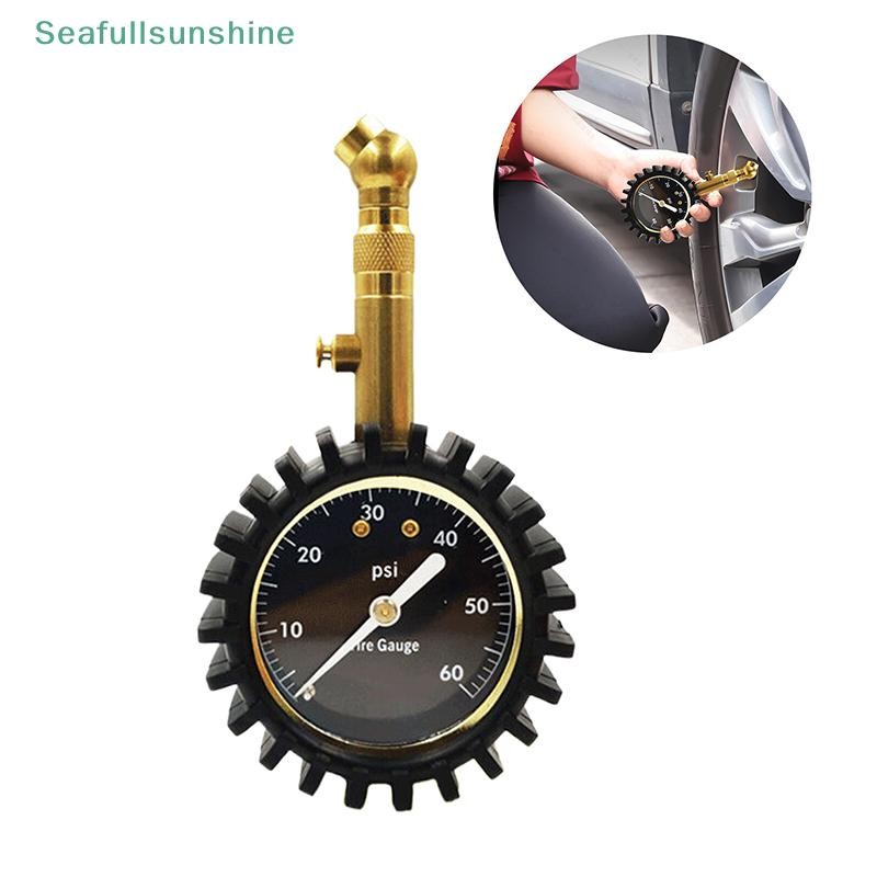 Seaf> เครื่องวัดความดันลมยางรถยนต์ (0 PSI), เครื่องวัดยางสําหรับงานหนักที่แม่นยําและง่ายต่อการอ่านหน้าปัดเรืองแสง, เกจวัดแรงดันอากาศต่ําและสูงได้ดี