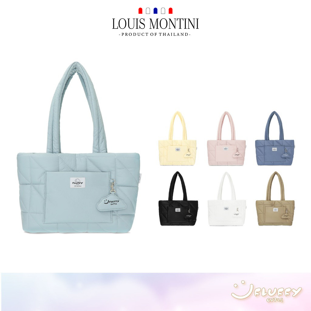Louis Montini (Fluffy) กระเป๋าช้อปปิ้งสะพายไหล่โฟม FFB04