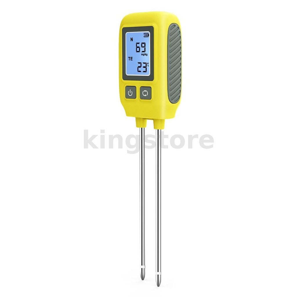 4in1 เครื่องทดสอบดินดิจิตอล LCD NPK เครื่องวัดอุณหภูมิความแม่นยําสูงโพรบสแตนเลสสําหรับสวนสนามหญ้าเรือนกระจก