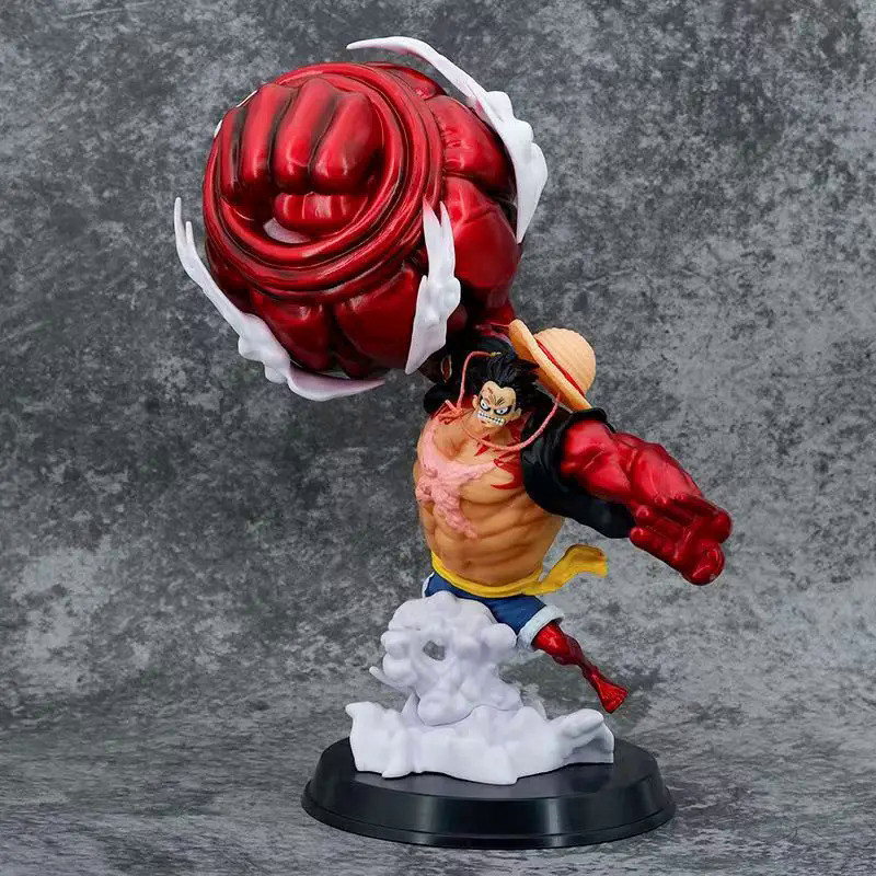 30cm One Piece Luffy Great Saruwang Gun 4th Gear Big Fist Luffy Anime Action Figure Model Pvc Statue