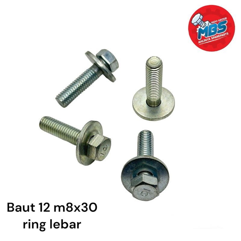 ขายส่งน๊อต 12 แหวน กว้าง 3cm m8x30mm น๊อตเดิม