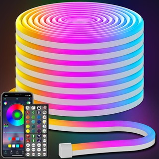 RGB Neon Light Strip with APP and Remote IP65 Waterproof Music Sync Mode for Bedroom Room Outdoors Decro Strip Light