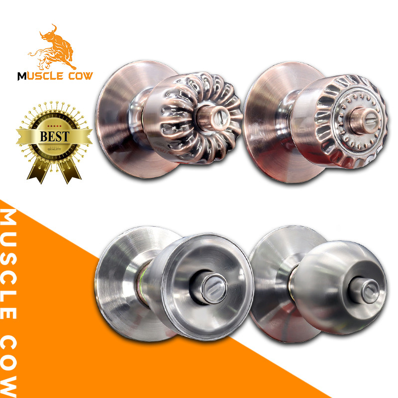 MUSCLE COW ลูกบิดประตูสแตนเลส 6 แบบ สำหรับห้องนอน ห้องน้ำ และประตู AC มีทั้งแบบมีกุญแจและไม่มีกุญแจ