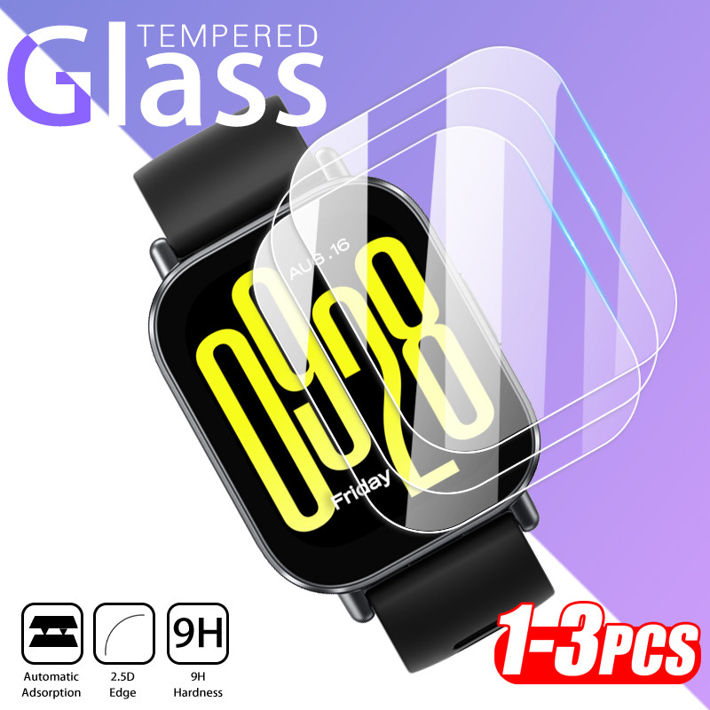 1-3pcs กระจกนิรภัยสําหรับ Xiaomi Redmi นาฬิกา 5 4 Active Lite ป้องกันหน้าจอ Anti-Scratch สําหรับ Redmi Watch5 5Lite 5Active Smartwatch