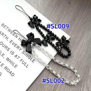 Phone Bracelets สายคล้องโทรศัพท์มือถือ สไตล์วินเทจ เชือกเส้นเล็ก แบบถัก สีน้ําตาล สีดํา สีขาว Fashion แบบเรียบง่าย