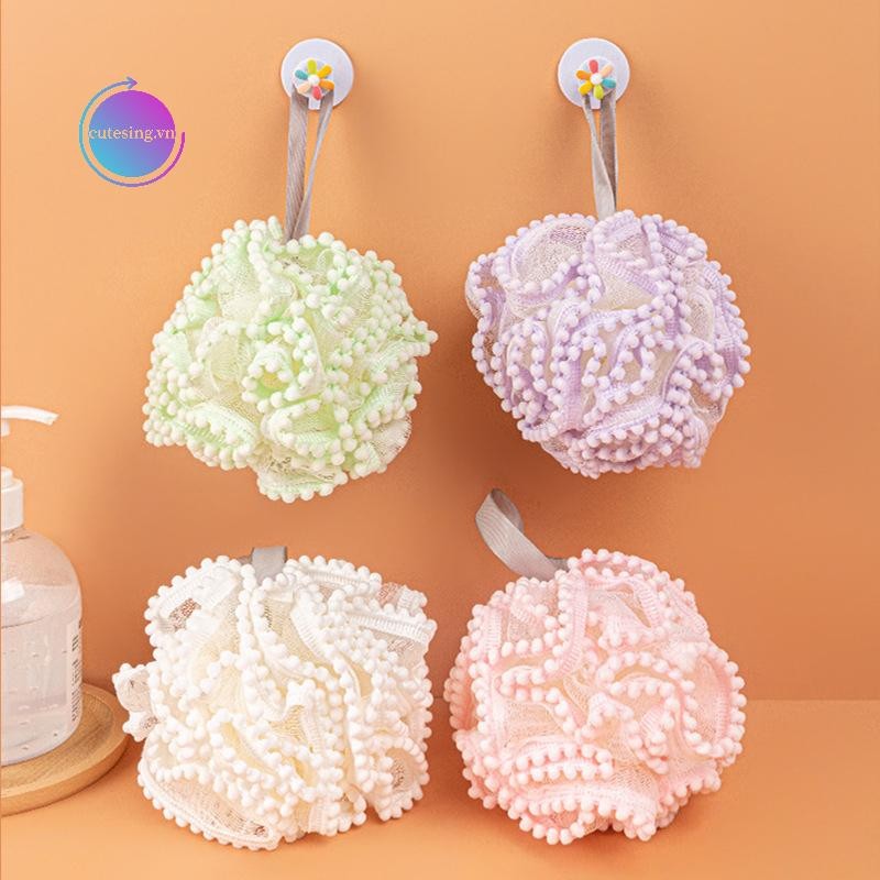 Goddes Pearl Sponge Bath Ball ลูกไม้ Soft Upscale Body Shower เด็กผู้ใหญ่แปรงอาบน้ํา TH