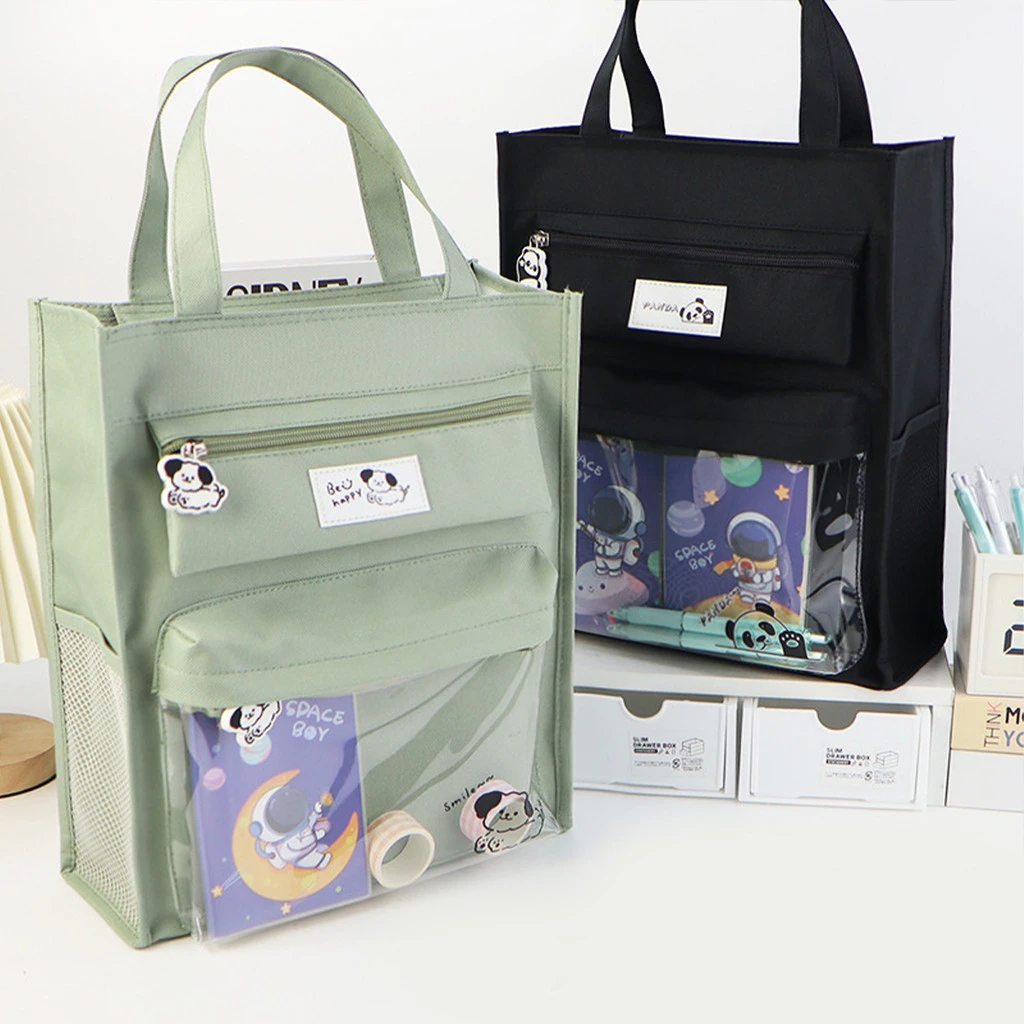 Ohayo แบบพกพาได้ เก็บหนังสือเรียนตำรา  ที่จัดระเบียบโฟลเดอร์ กระเป๋า ถุงเก็บมีซิป thumbnail 7