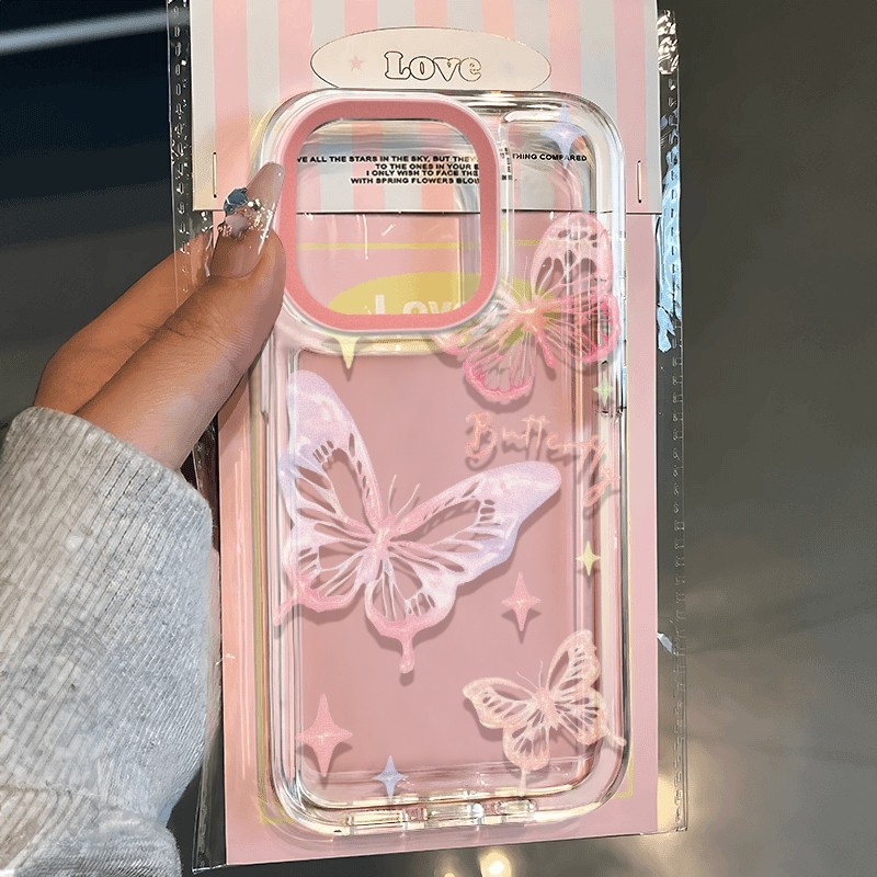 เคสผีเสื้อแฟนตาซีที่เข้ากันได้สำหรับ เคสไอโฟน 11 13 12 15 14 Pro Max 11 12 13 Pro XR X XS Max 6 6s 7 8 Plus SE